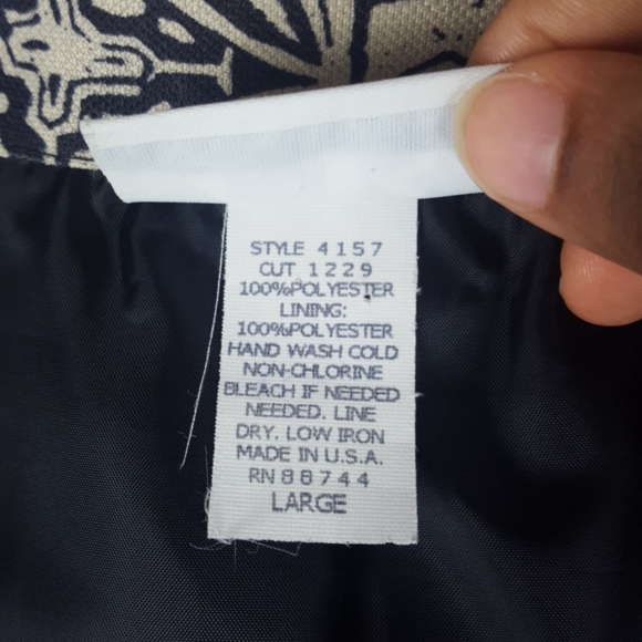 VTG CB COLLECTIONS AZTEC CREAM BLACK BLAZER SZ M - Picture 6 of 7